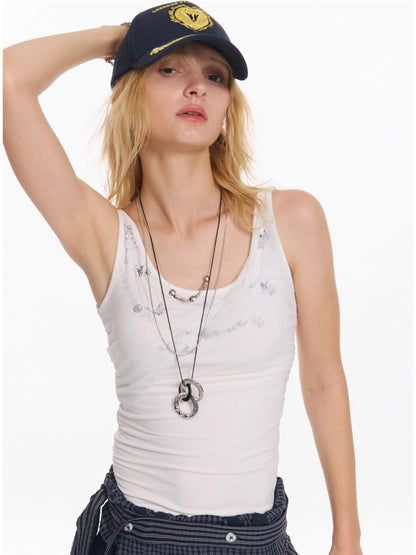 Punk Mesh Strap Tank Top