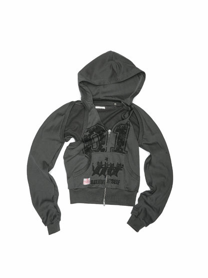 Hooded Backless Vest &amp; Hoodie Set - CHINASQUAD