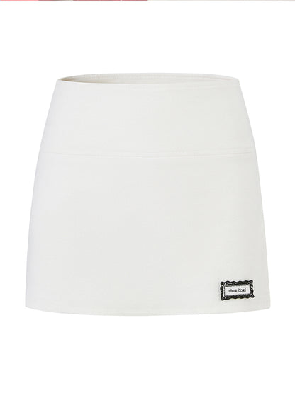 Silver High-Waist Bodycon Midi Skirt
