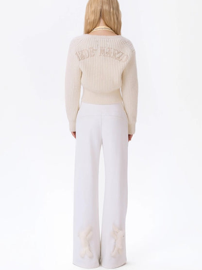 High-Waist Flared Sweatpants