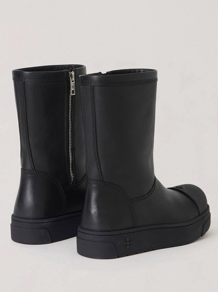 Sherpa Leather Wool Snow Boots