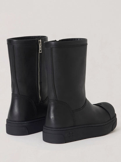 Sherpa Leather Wool Snow Boots