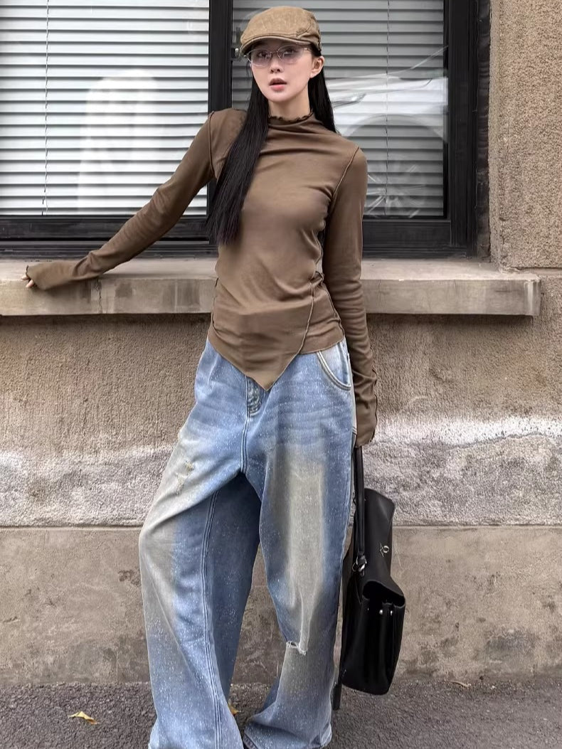 Embroidered Washed Utility Forward Cap