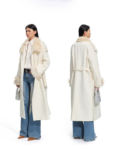 Polar Wool-Blend Belted Coat
