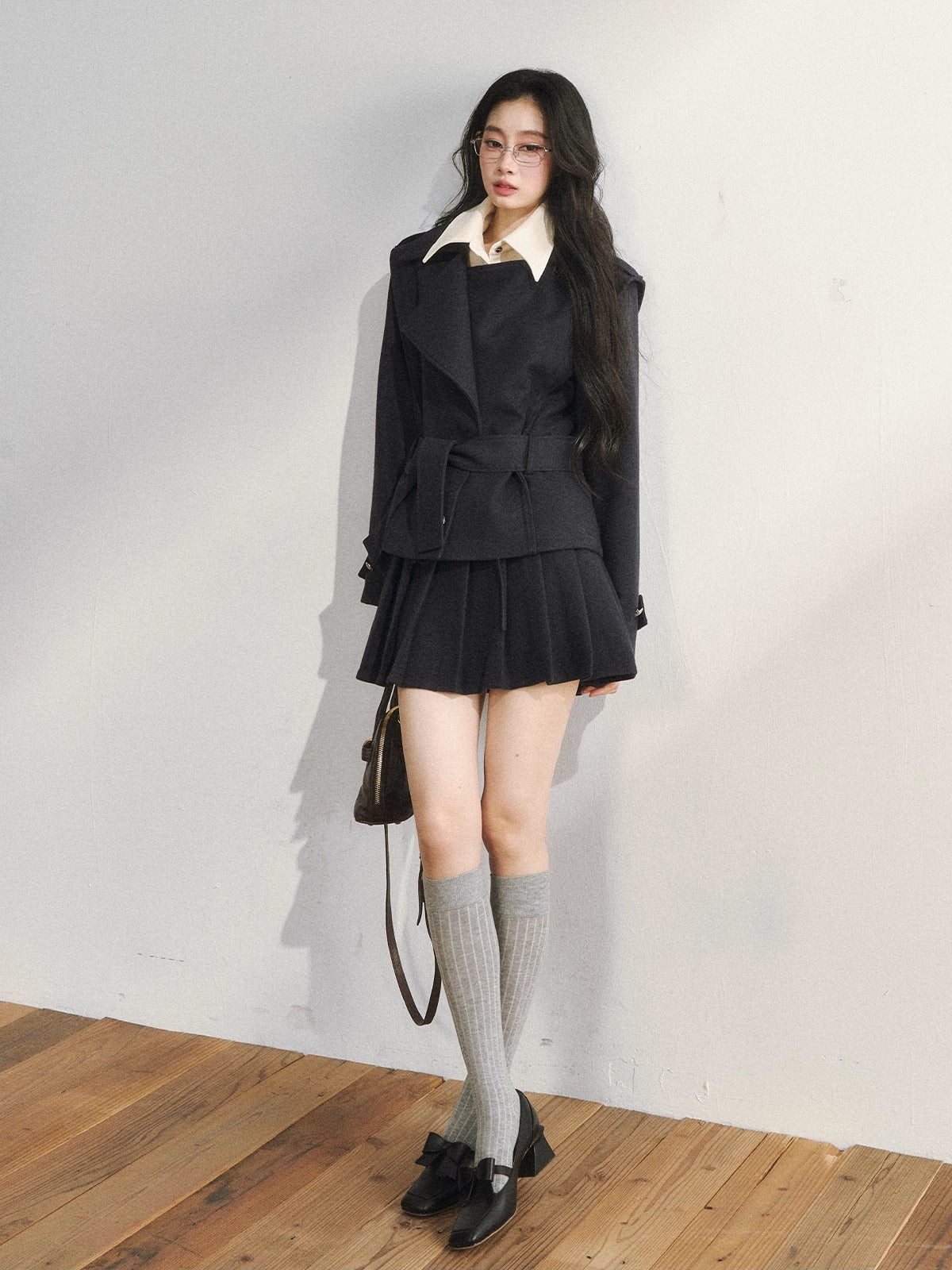 Vintage-Inspired Quilted Blazer &amp; Skirt Set