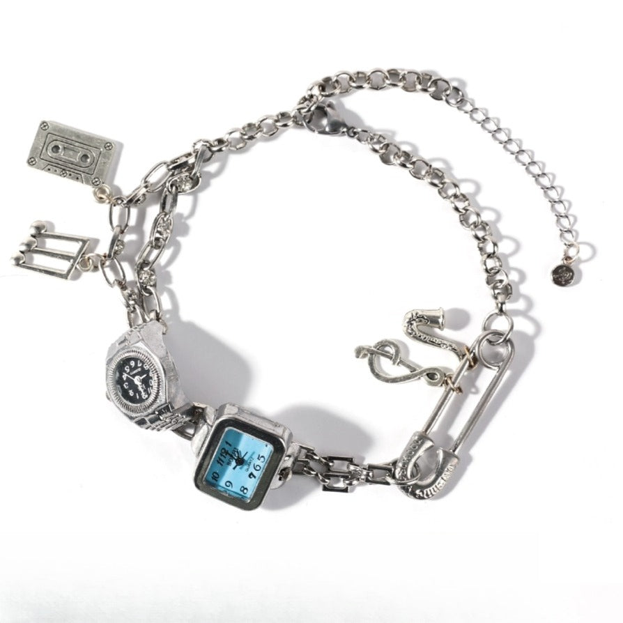 Watch Pin Choker Necklace
