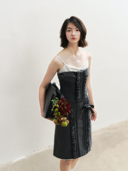 Miu-Style Lace Trimmed Tank Top &amp; Skirt Set - CHINASQUAD