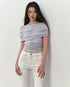 VIA PITTI Rhinestone Off-the-Shoulder Pure-Desire Style T-shirt – view 2