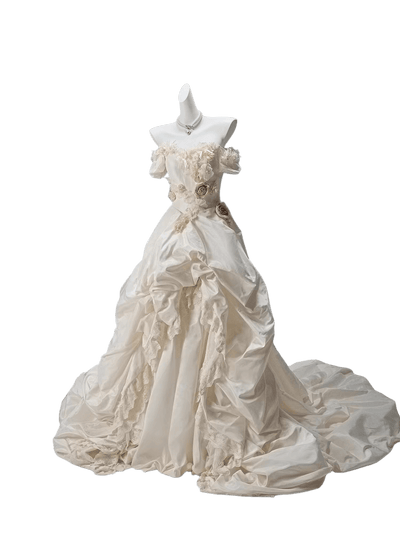 “Where Branches Fade” Sculptural Satin Couture Gown