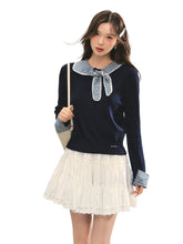 Cable Knit Checkered Sweater - CHINASQUAD