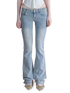 Vintage Ink-Splatter Embroidered Low-Rise Flared Jeans 1Jinn Studio