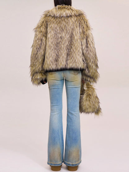 Desert Storm Hand-Painted Flared Jeans