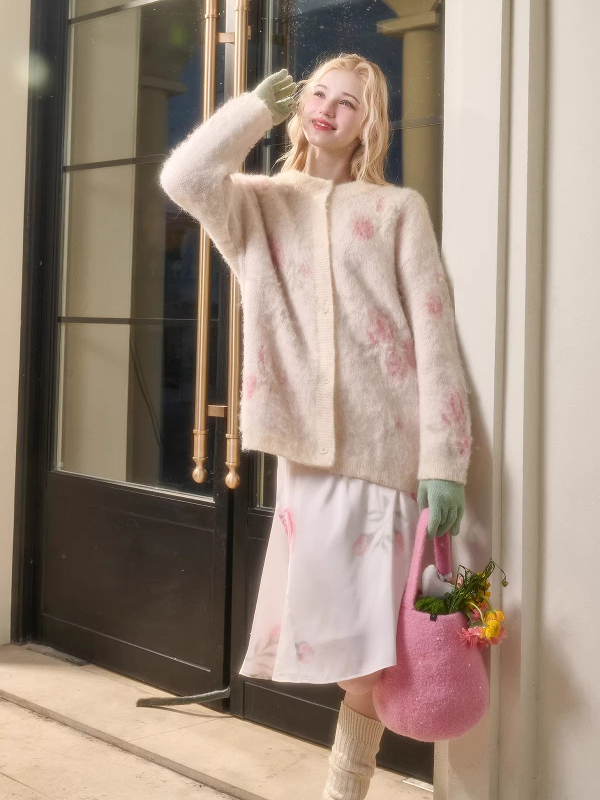 Merino Wool-Blend Knit Jacket