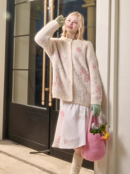 Merino Wool-Blend Knit Jacket