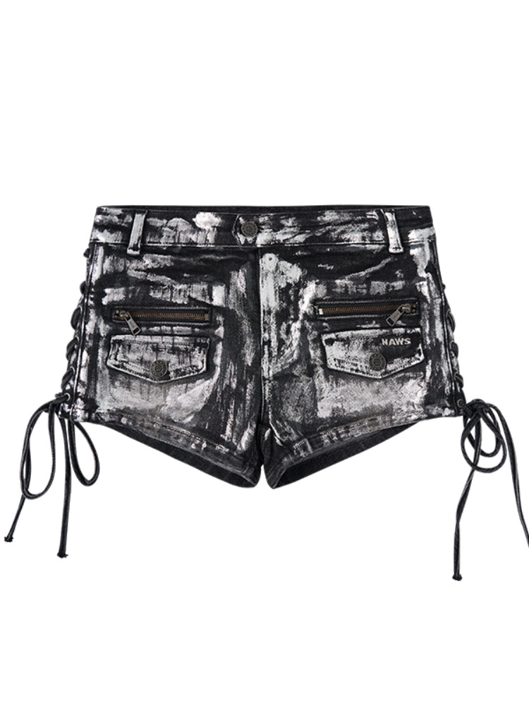 Black Tied Sleek Shorts