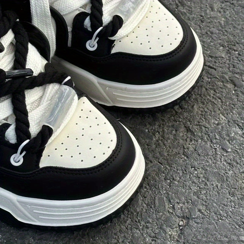 Black Panda Low-Top Casual Sneakers