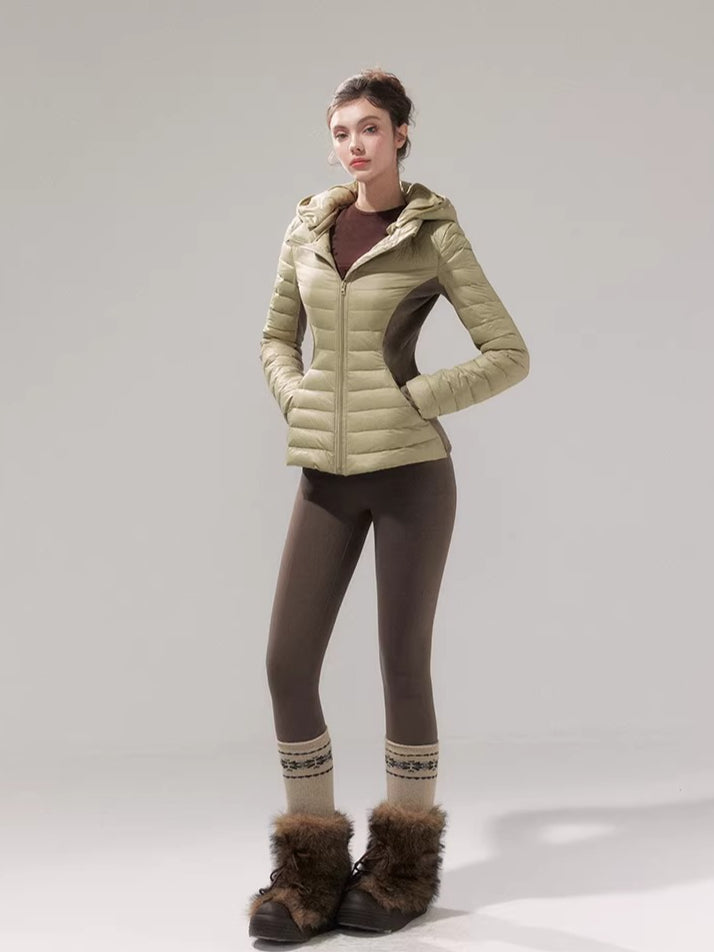 Lightweight 90% Down Quilted Stand-Collar Coat