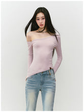 Shimmer Asymmetric Shoulder Irregular T-shirt - CHINASQUAD
