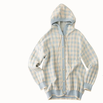 Plaid Contrast Jacket &amp; Pleated Skirt Set