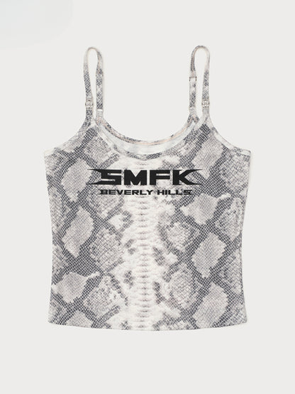 Sleeveless Outer - wear Lettered Sports Top