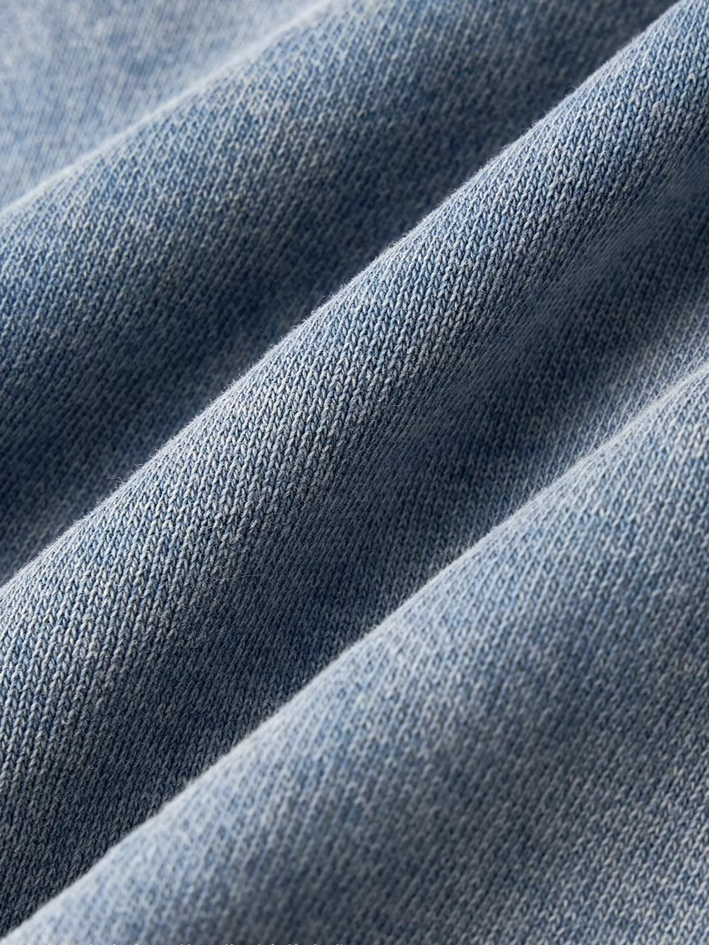 Classic Moto Collar Washed Cotton Knit Jacket