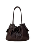 Pebbled Leather Drawstring Cloud Shoulder Bag ECODAY