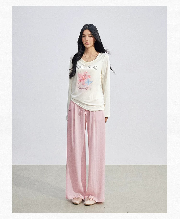 Soft Drape Floral Sun Protection Long Sleeve Top