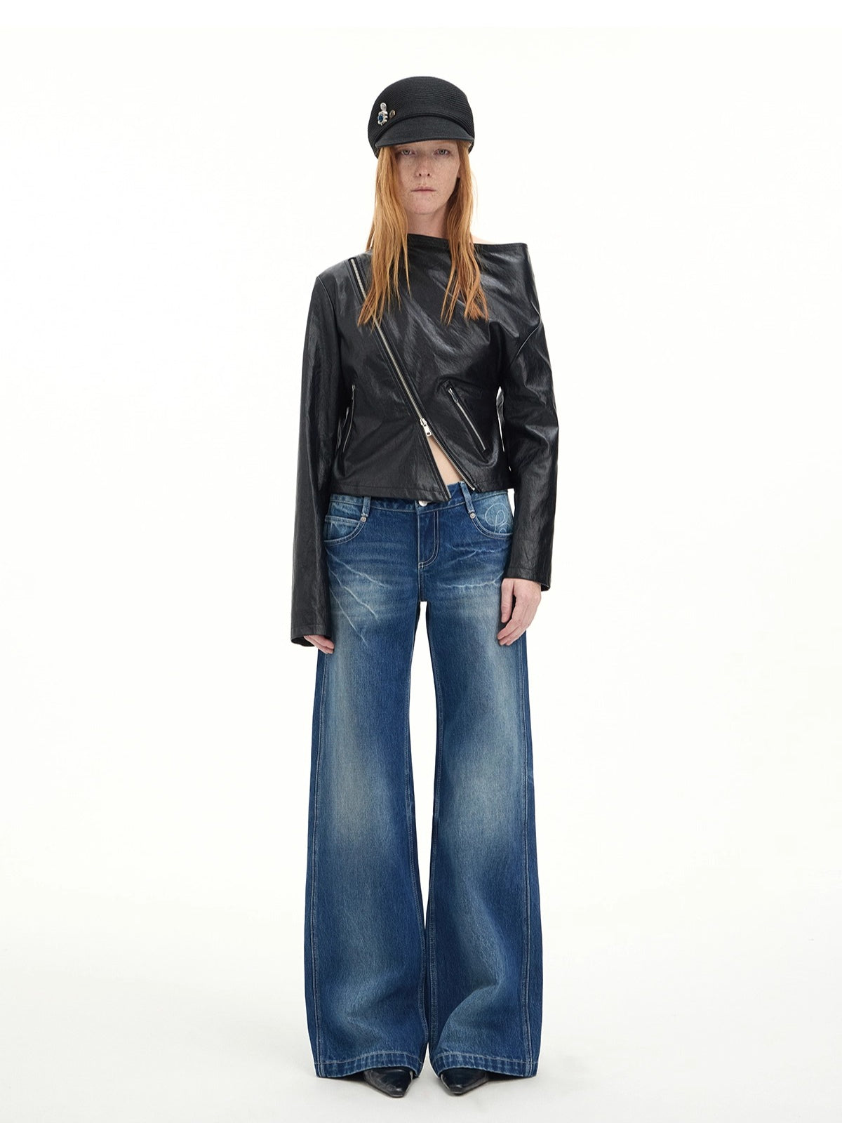 Vintage Lightning Wash Straight-Leg Jeans