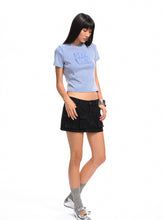 Asymmetrical Low - Rise Straight - Cut Denim Mini Skirt - CHINASQUAD