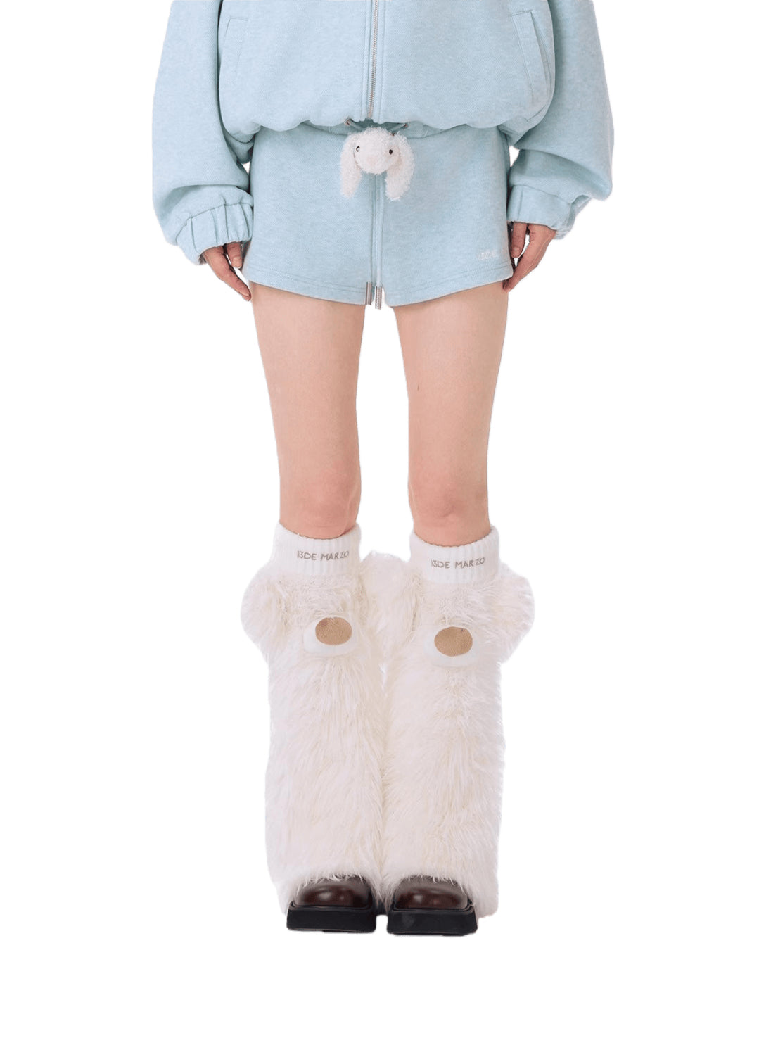 Plush Doll Fleece-Lined Straight Shorts