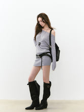 Thin One-shoulder Oblique-shoulder Button Dress - CHINASQUAD
