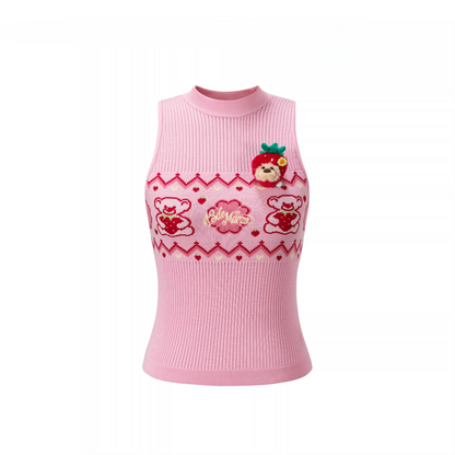Candy Knit Cropped Vest