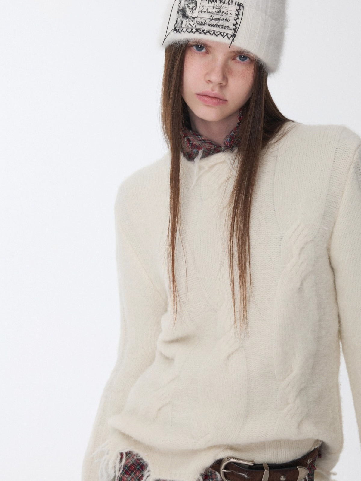 Wool-Blend Textured Oversize Sweater
