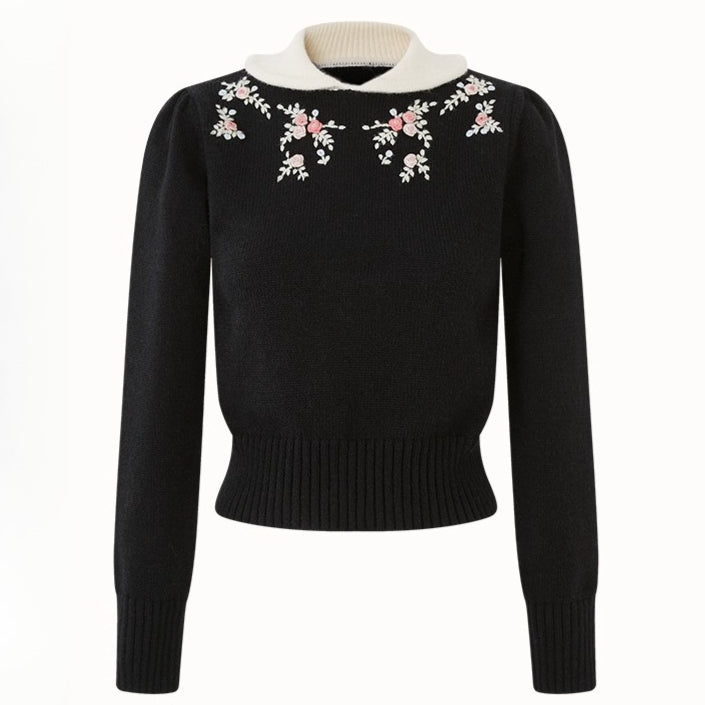 The Gift Hand-Embroidered Wool Sweater