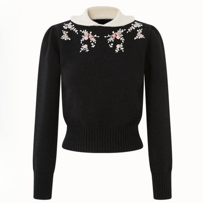 The Gift Hand-Embroidered Wool Sweater