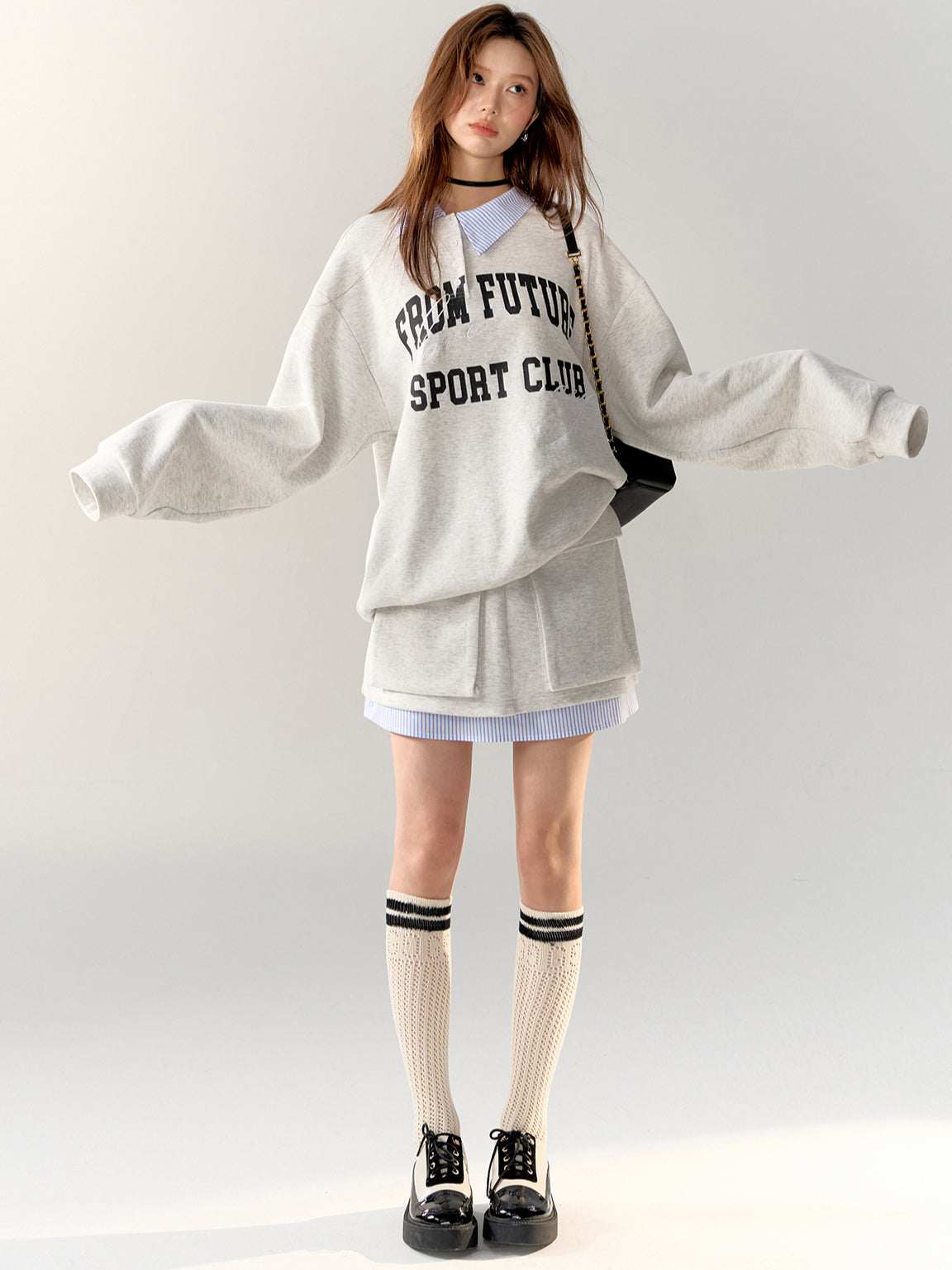 American College Style Sports Sweatshirt