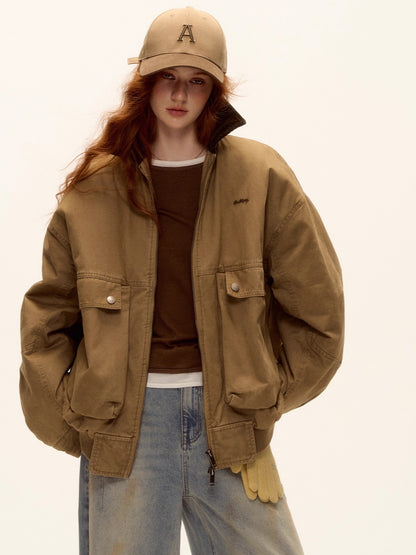 Asgony Retro Contrast Lettering Baseball Cap