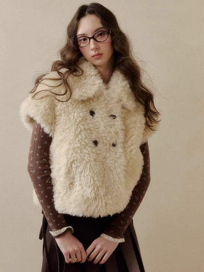 Vintage Short-Sleeve Vest Jacket