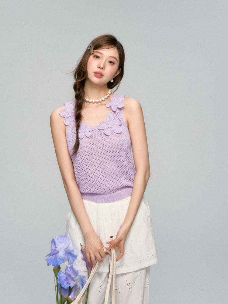 Flower Crochet Hollow-Out Camisole
