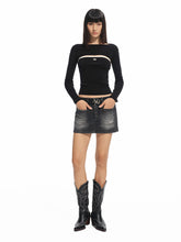 Wool Real Two-piece Layered Knit Crewneck - CHINASQUAD