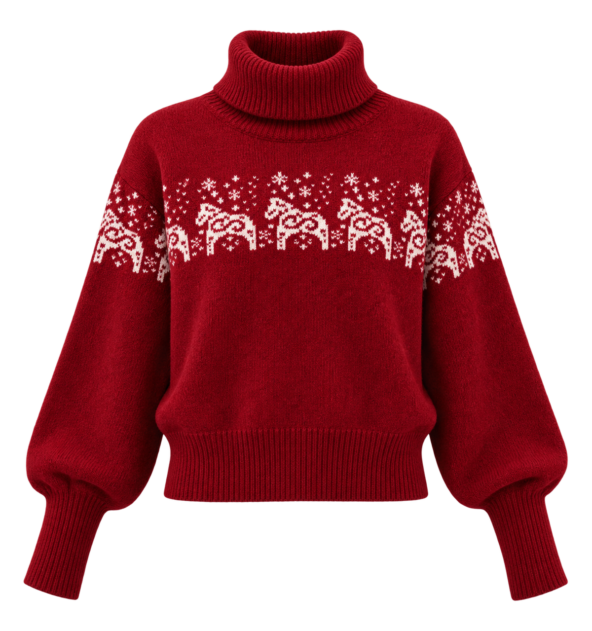 Áo len cổ lọ knit hai tông