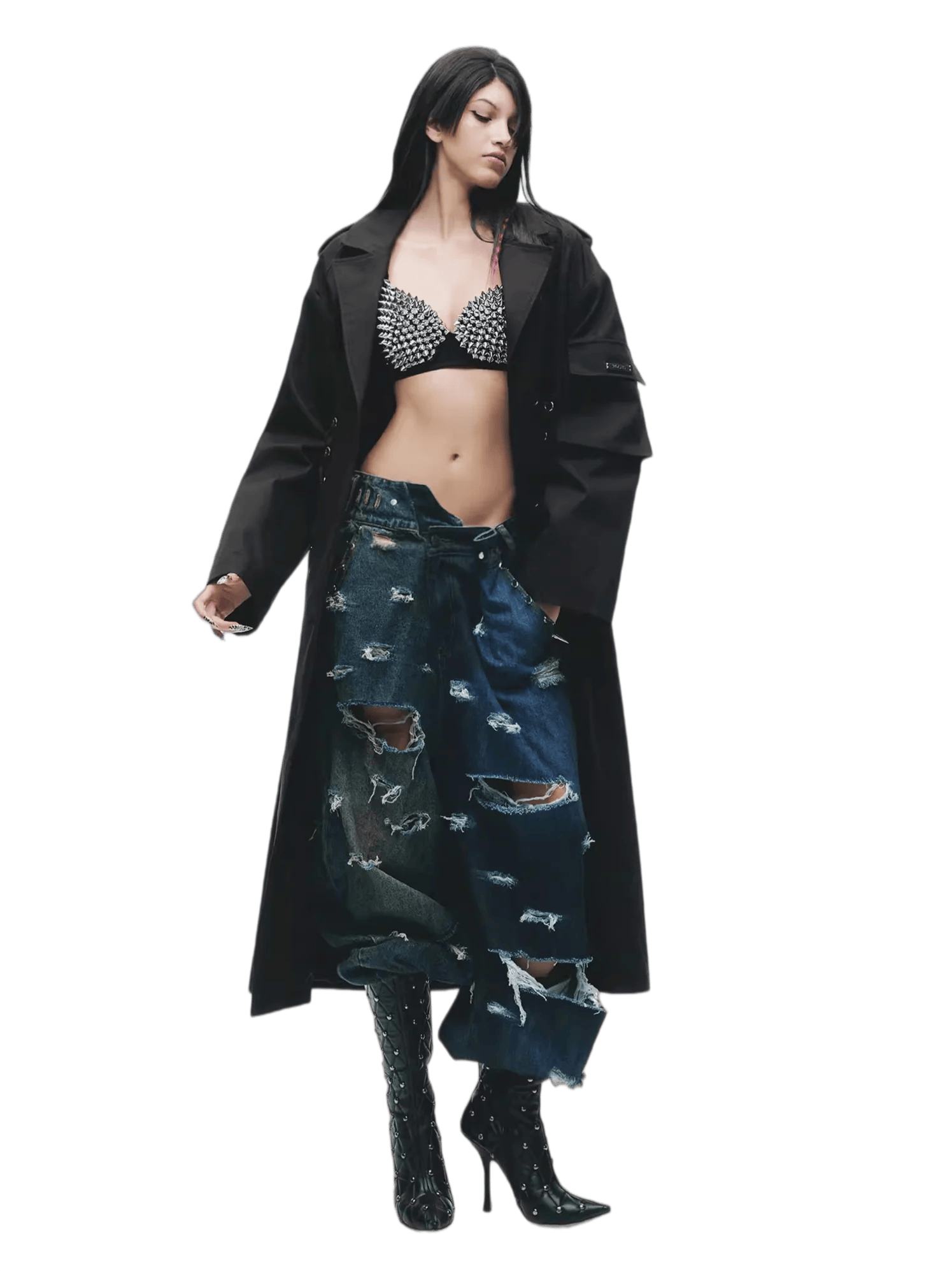 Oversized Drawstring Trench Coat