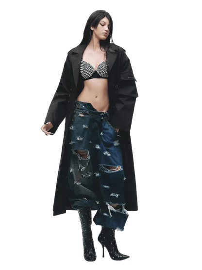 Oversized Drawstring Trench Coat