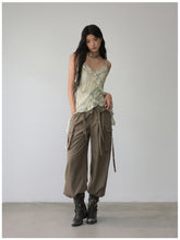 Folded Waist Three-Dimensional Pocket Casual Pants - CHINASQUAD