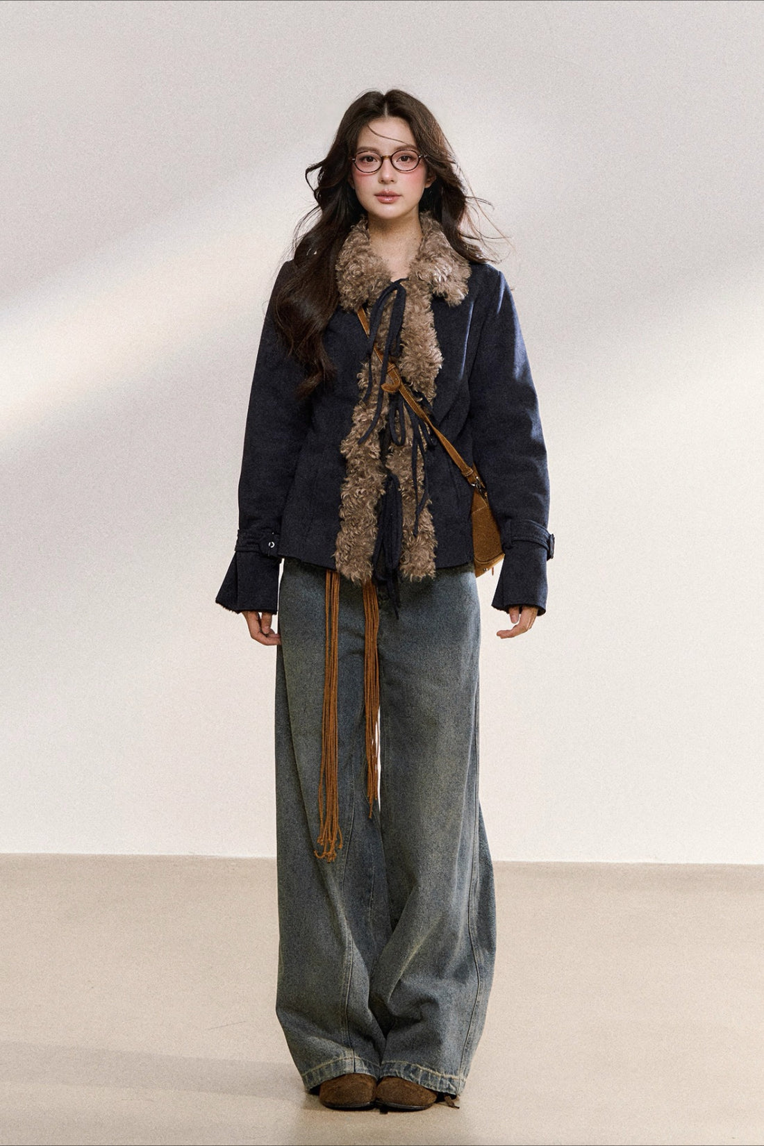 Washed Loose Straight-Leg Jeans