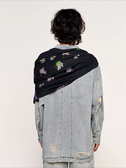 Iris Print Multi-Way TENCEL™ Scarf
