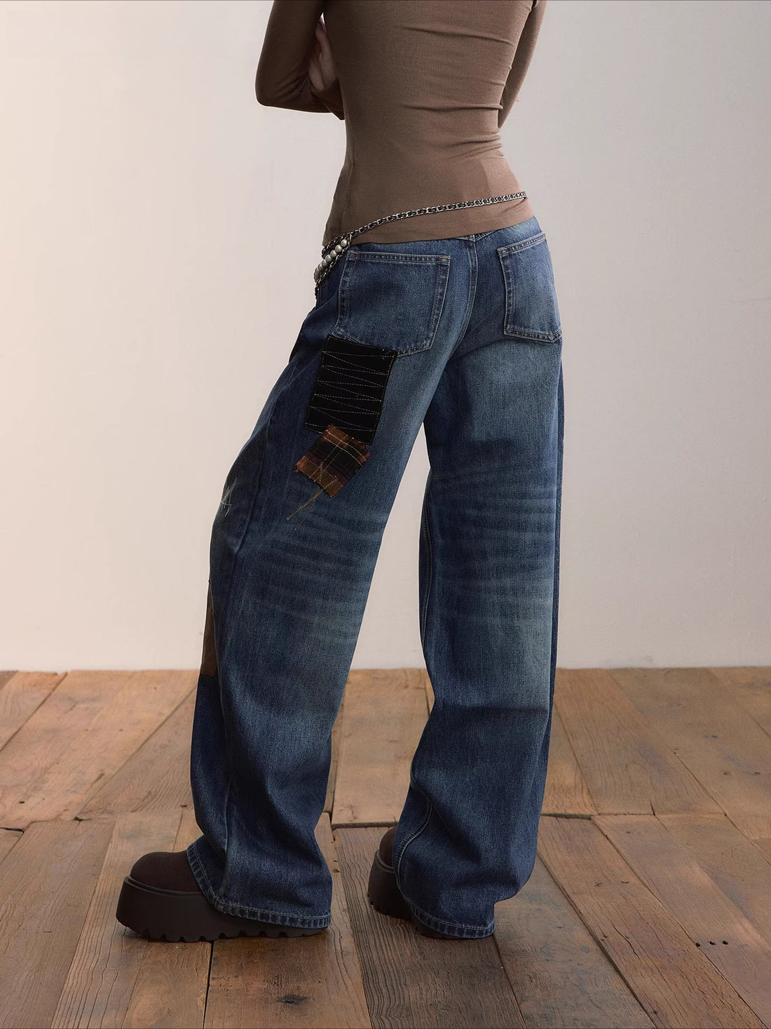 Nomad Patchwork Contrast Denim Jeans