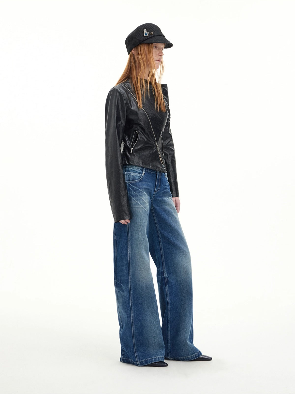 Vintage Lightning Wash Straight-Leg Jeans