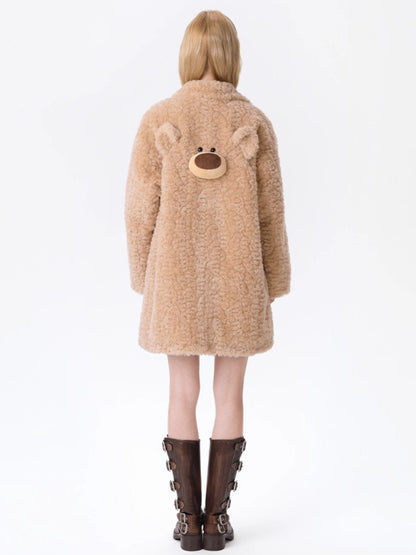 Back-Detail Mid-Length Puffer Coat