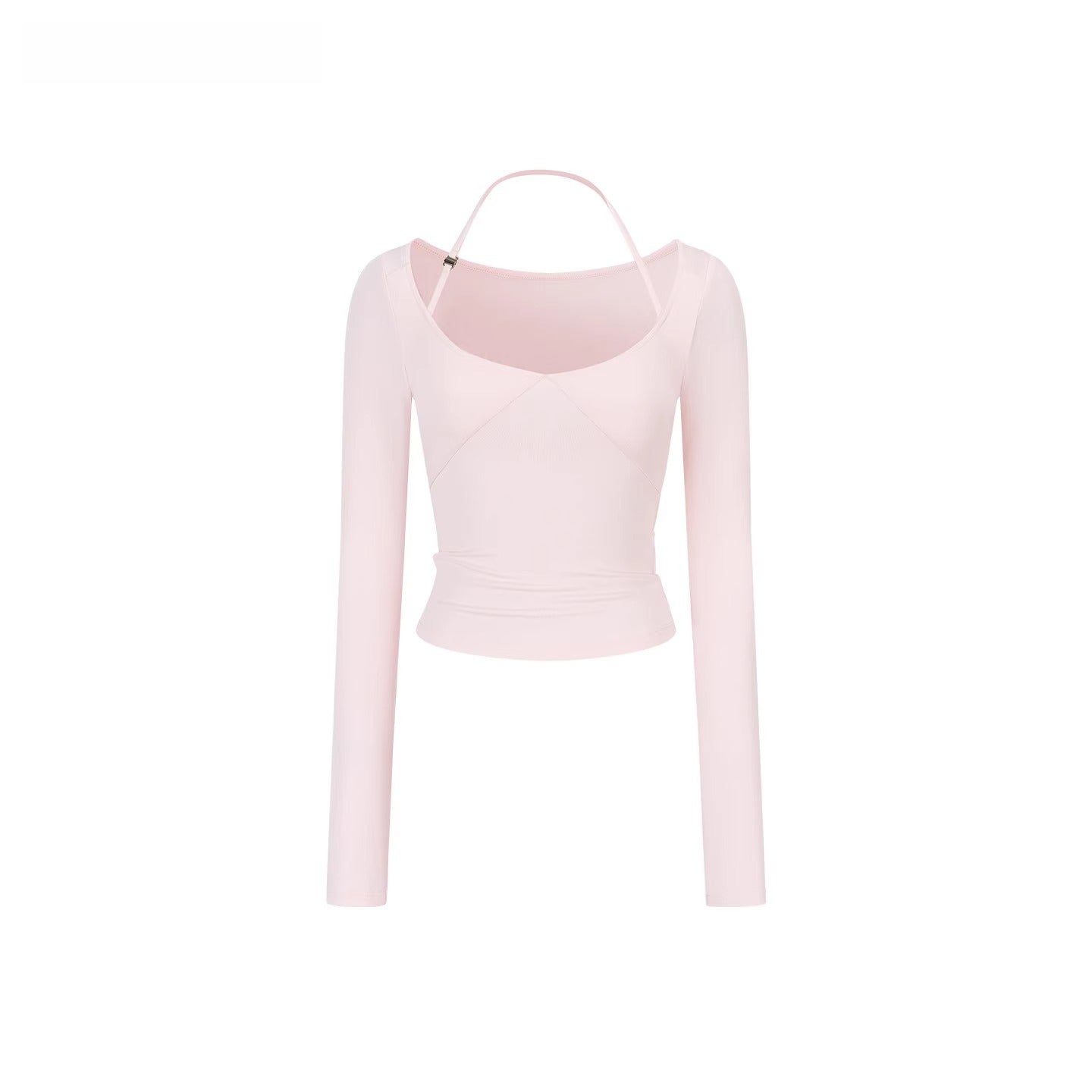 Halterneck Modal Long-Sleeve T-Shirt